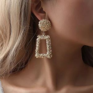 Gold Metal Earrings